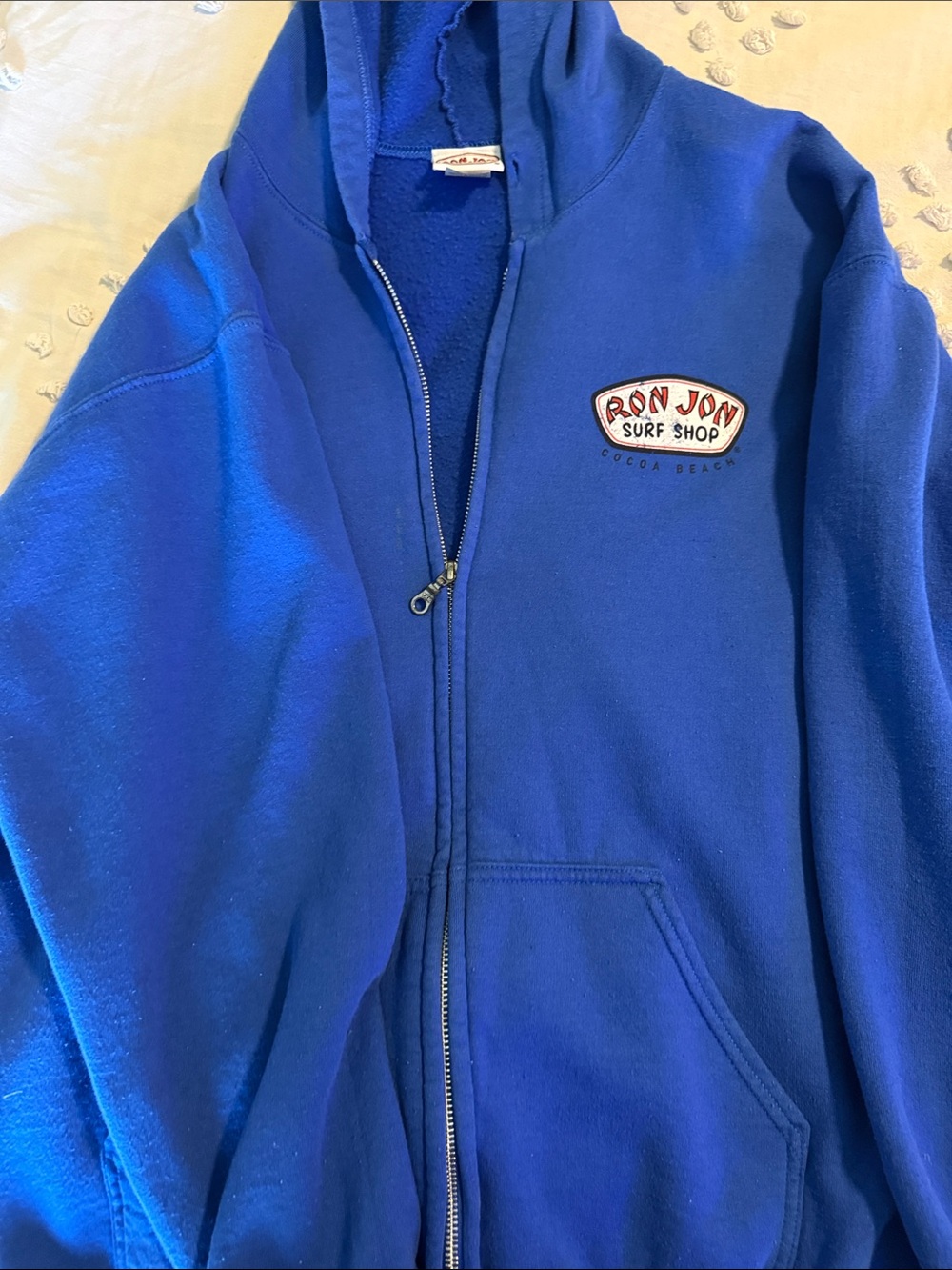 Ron Jon Blue Full-Zip Hooded Sweatshirt